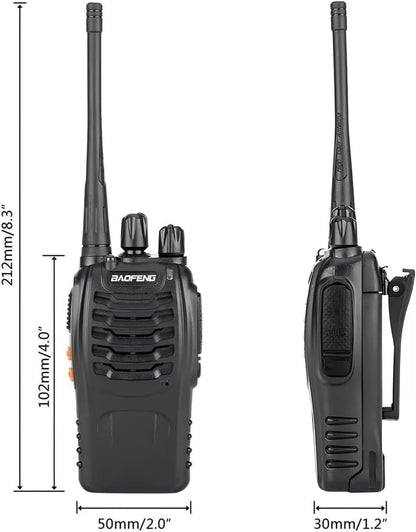 BAOFENG Walkie Talkies Long Range for Adults with Earpieces,16 Channel Walky Talky Rechargeable Handheld Two Way Radios with Flashlight Li-ion Battery and Charger 10 Pack