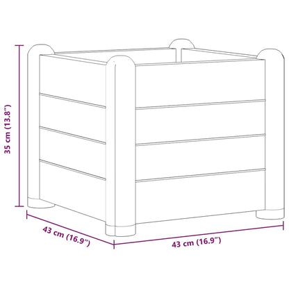 KPOUTRFG Stylish Indoor Outdoor Planter Box with Sleek Mocha Finish and Durable Garden Planter for Patio Square Raised Bed