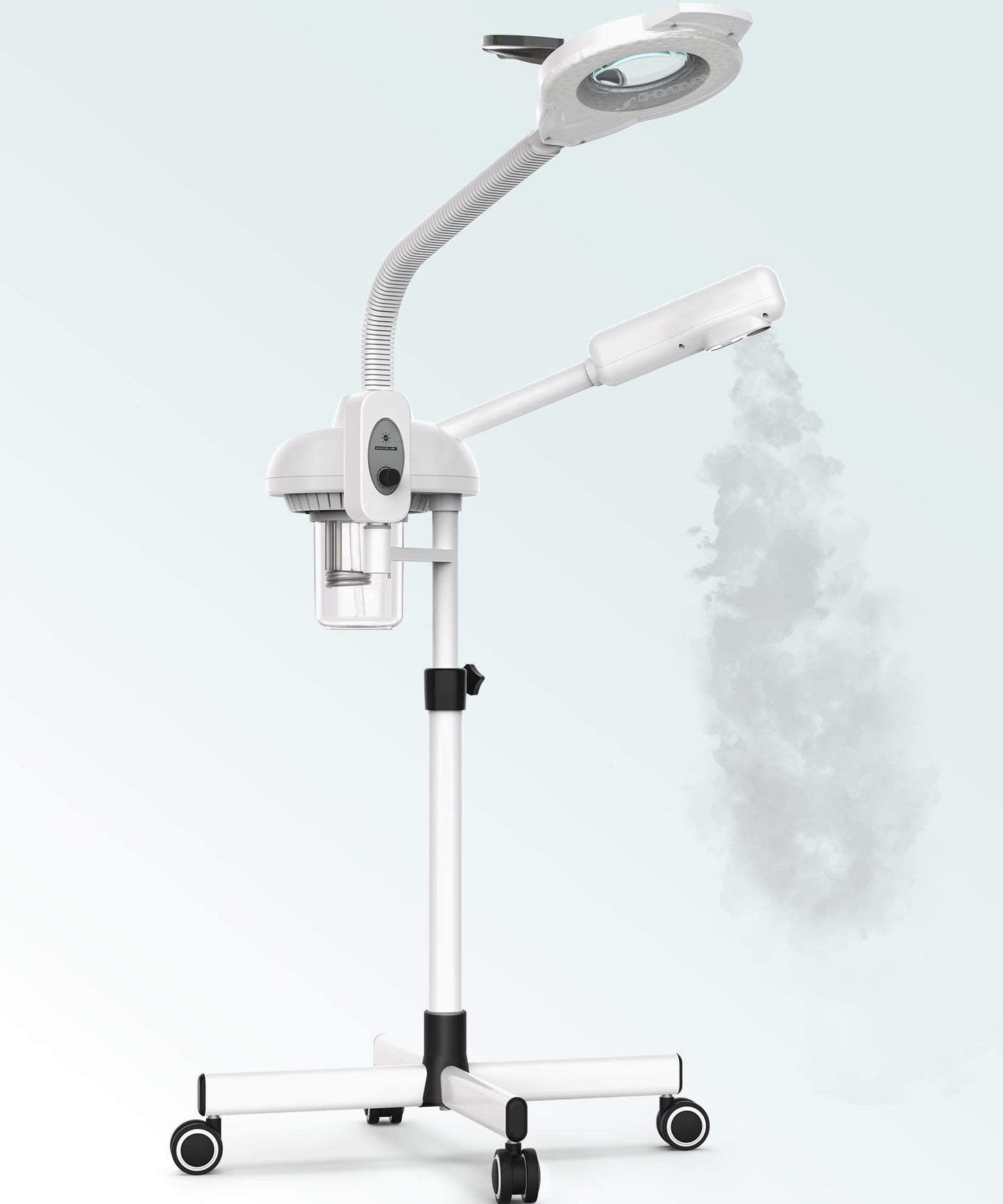 TASALON 2-in-1 Professional Facial Steamer, Hot Ozone Face Steamer for Facial with 5X Magnifying Lamp, Esthetician Steamer for Salon Beauty and Spa Shop, Skin Care Equipment with New Upgrade Wheels