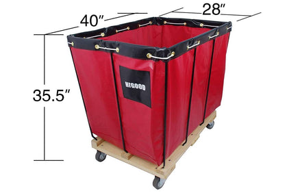 HIGOOD Basket Trucks,Service Carts Red 16 Bushel Knock Down Truck,Carts, 20.0 cu. ft, 600 lb, 40" L X 28" W X 35.5" H Capacity