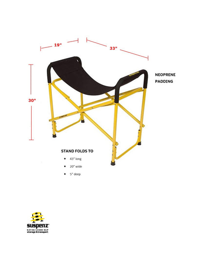 Suspenz Kayak Canoe Stands Foldable, Portable, Big Catch Super Duty Work Stations with Slings, Model (55-0130)