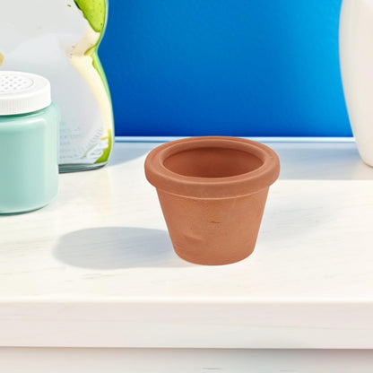 Alasum 3pcs Mini Terracotta Succulent Planters for Indoor Use Small Round Ceramic Pots for Cactus Herbs Space-Saving Natural Look Flower Pots for Desk Shelf Window Sill Home Office Decor