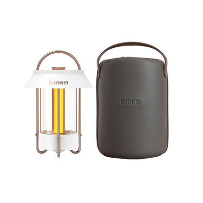 CLAYMORE Selene Lamp (White) - Aesthetic Portable Outdoor Lantern for Glamping, Camping, Events, Parties & Tents. USB-C Charging, Power Bank Function, Up to 55 Hours Battery Life, 3 Light Modes.