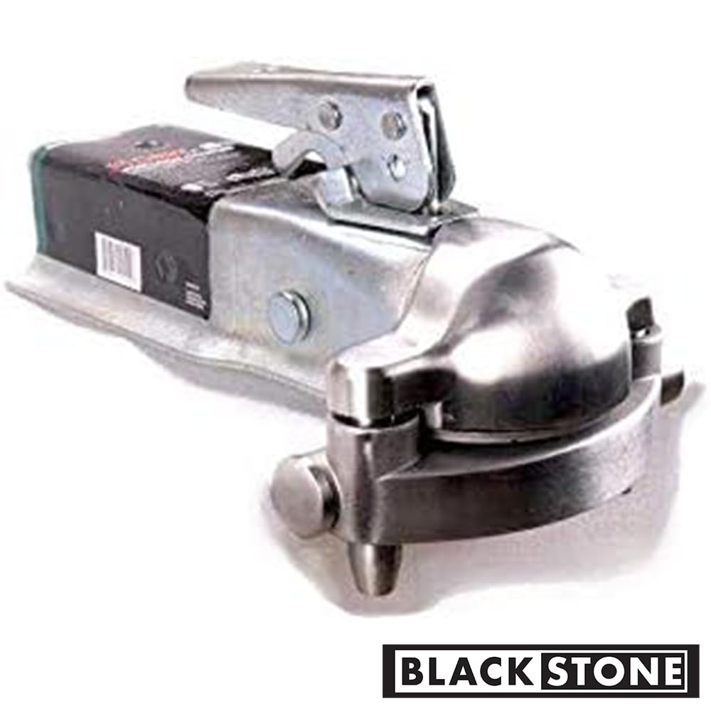 Blackstone Alarm Stainless Steel Heavy Duty Trailer Coupler Hitch Lock 130 db Alarm