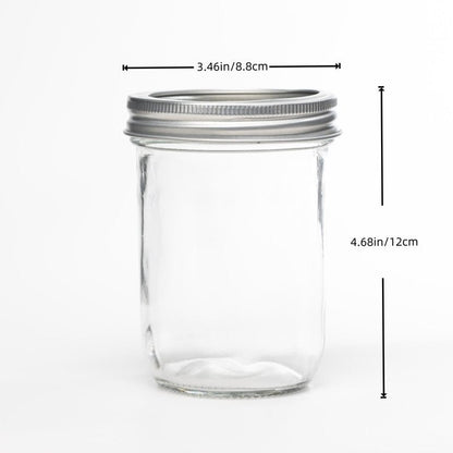 Lonriva 12 Pcs 16oz Wide Mouth Mason Jars, Glass Jars with Silver Metal Lids and Rings, Canning Jars for Overnight Oats, Food Storage, Dry Food, Snacks, Candies and More
