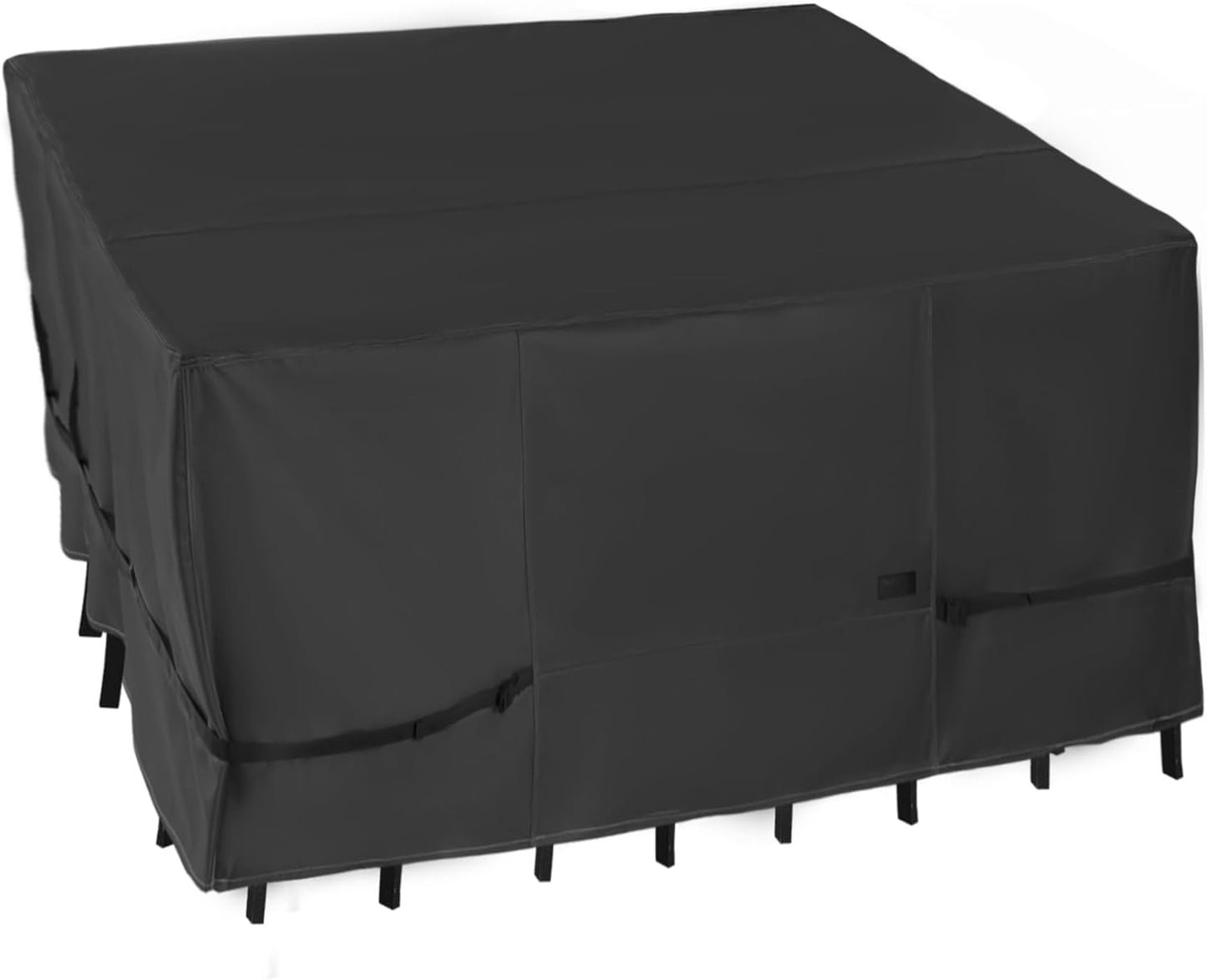 NettyPro Patio Table Cover - Waterproof Square 54 x 54 Inch Outdoor Furniture Protector | Black
