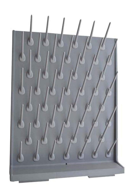 Heytaful Lab Drying Racks Pegboard Bench-top Wall-Mount Laboratory Glassware Cleaning Polyethylene Equipment (52 Grey)