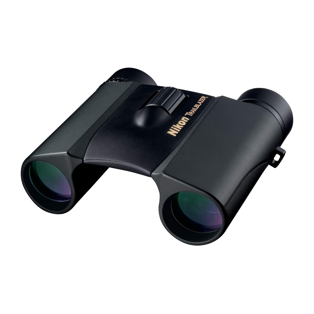 Trailblazer 10x25 ATB Binoculars, Black, Bundle with a Lens Pen and Lumintrail Lens Cloth