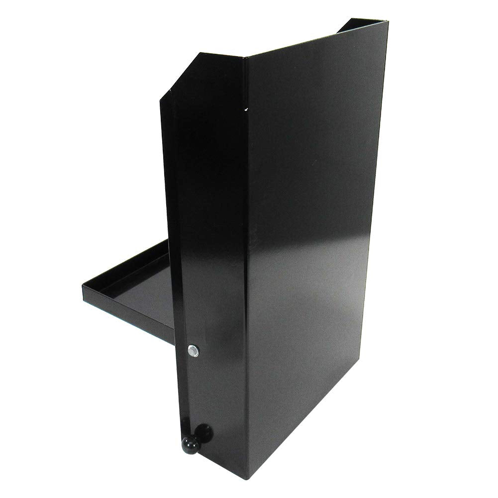 Pit Posse 458BK Jr Work Station Storage Cabinet Shelf Rack Holder Caddy - Made in USA - Garage Enclosed Race Trailer Automotive Mechanics Shop Storage Organizer Aluminum (Black)