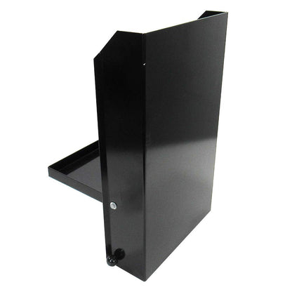 Pit Posse 458BK Jr Work Station Storage Cabinet Shelf Rack Holder Caddy - Made in USA - Garage Enclosed Race Trailer Automotive Mechanics Shop Storage Organizer Aluminum (Black)