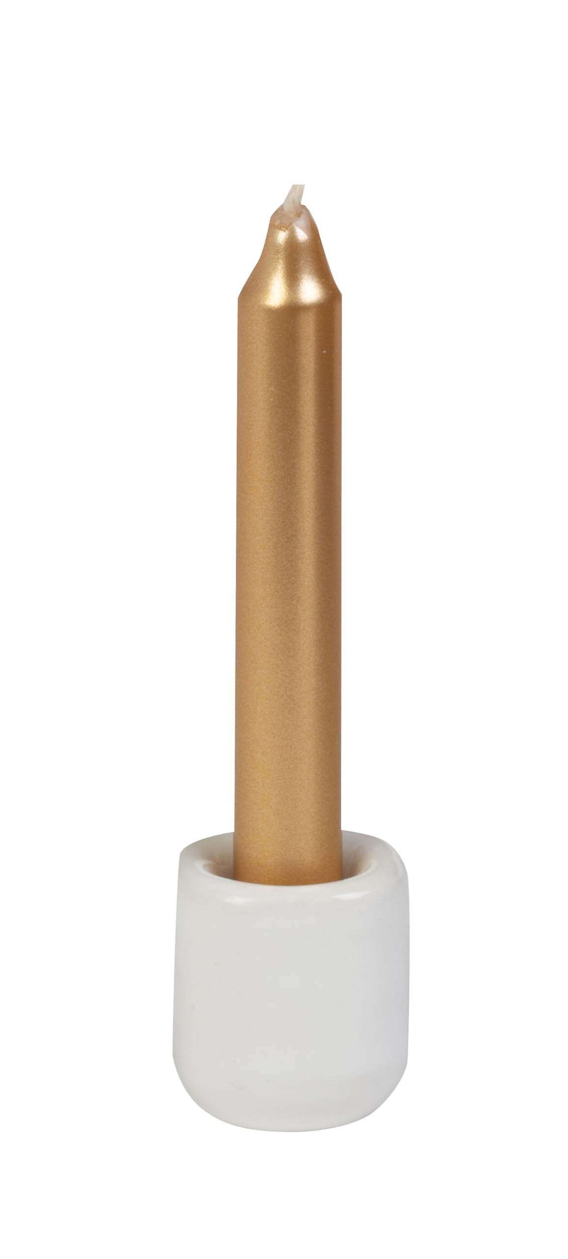Biedermann & Sons Gold Metallic Chime Candles, 20 Count Box, 4 Inch Tall 0.5 Inch Diameter, Dripless Paraffin Wax, 2 Hour Burn, Fits Rotating Angel Chime Carousels and Chime Holders