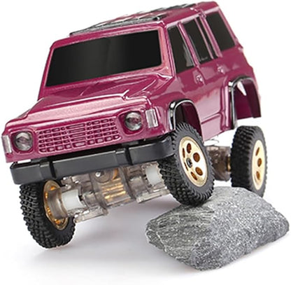 OY41-Y60 RC Rock Crawler 1/64 Scale 2.4G Full Proportional RC Electric Mini Crawler Model 15KM/H High Speed with Independent Suspension Gift for Adults - Red