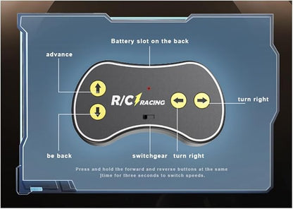 RC Alloy Racing Car 1/43 Scale 2.4G 5CH Mini Drift Car with ulti-Light System Dual-Speed Modes APP Control