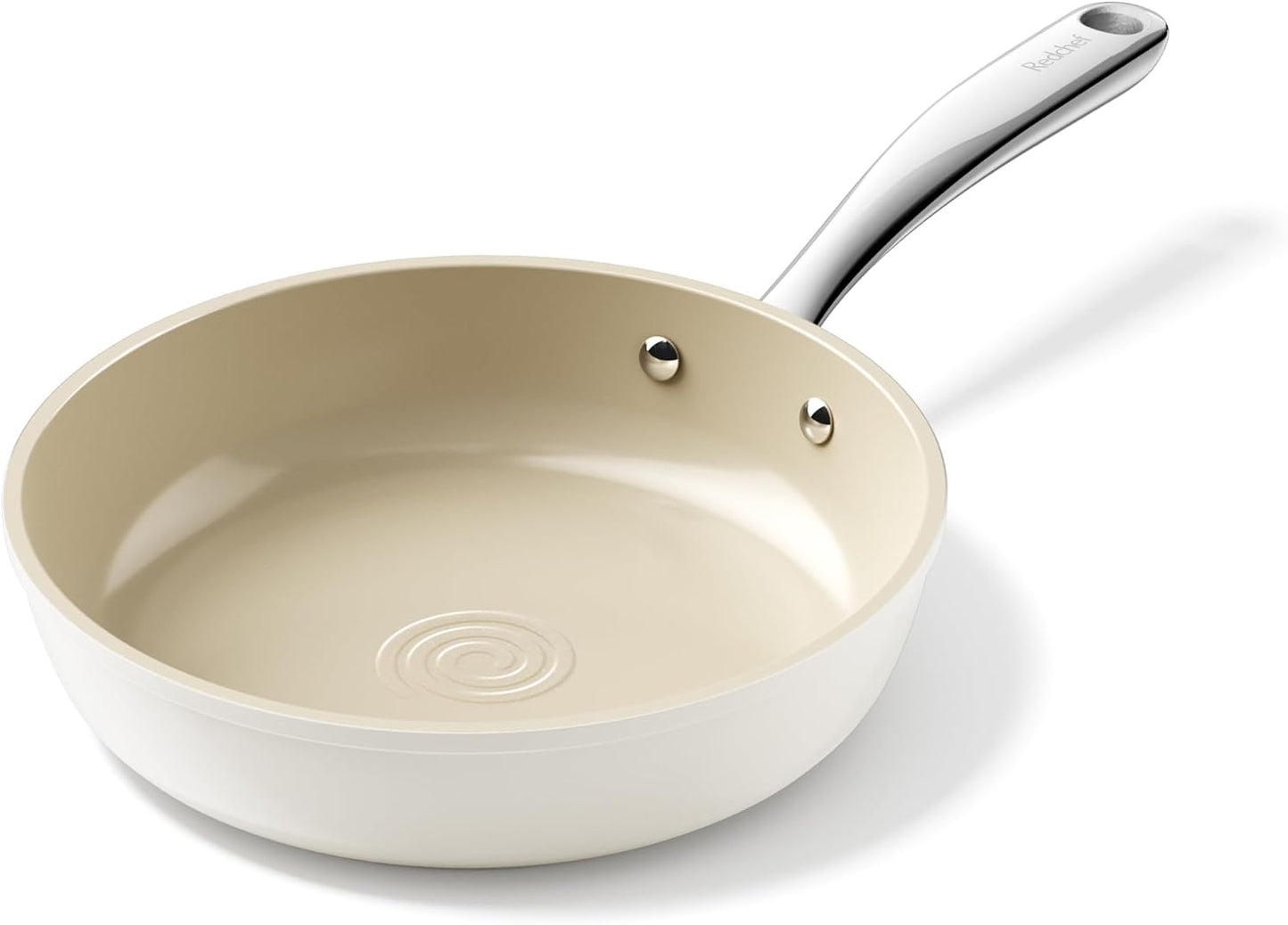 Redchef Nonstick Ceramic Frying Pan - Stay Cool Handle, PFOA & PFAS Free | 8" Beige Induction Skillet