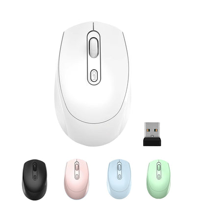 ONE-UP Wireless Mouse, 2.4G, Silent, USB Nano Receiver, for Laptop, Chromebook, PC, Mac, Windows and School Work (Black)