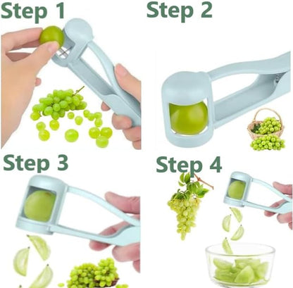 Skiennix Grape Cutter for Toddlers - Food-Grade Serrated Blade Tool | Easy-to-Handle Kitchen Gadget
