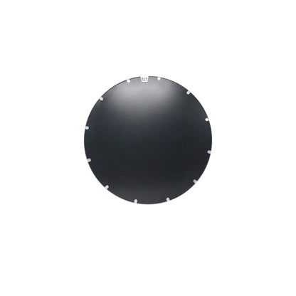 Flash Furniture Julianne Large Round Wall Mirror - Silver Circle Accent Mirror - 16" Vanity Mirror - for Bathroom, Vanity, Entryway, Dining Room, & Living Room