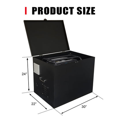 Lockable Generator Box for Outside/RV/Truck/Trailer, Outdoor Generator Shed Storage Box Quiet Enclosure (30"x22"x24")