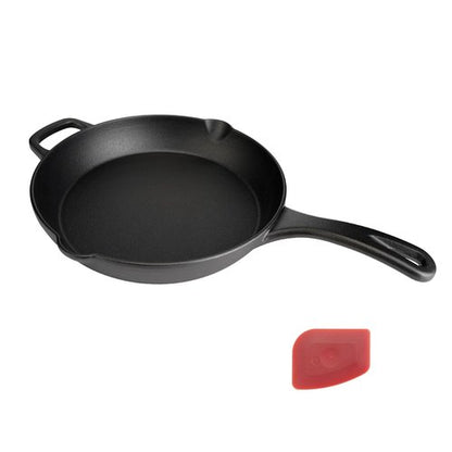 CUISGUSTO 12-Inch Large Pre-Seasoned Cast Iron Skillet, Nonstick Frying Pan for Family-Size Meals, Oven Safe Cookware, Perfect for Christmas Holiday Dinner