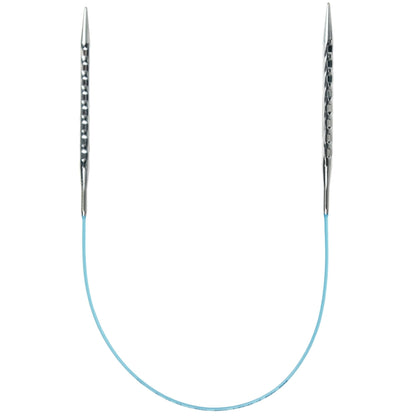 skacel by addi Rocket 2 (Squared) Circular Knitting Needles, Fixed 16 Inch (40 cm) Plated Brass Tips with Flexible Nylon Cord, 4 mm (US Size 6)