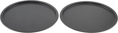 GoodCook Personal Pizza Pans - 10-Inch Nonstick Scratch-Resistant Steel | Set of 2, Gray
