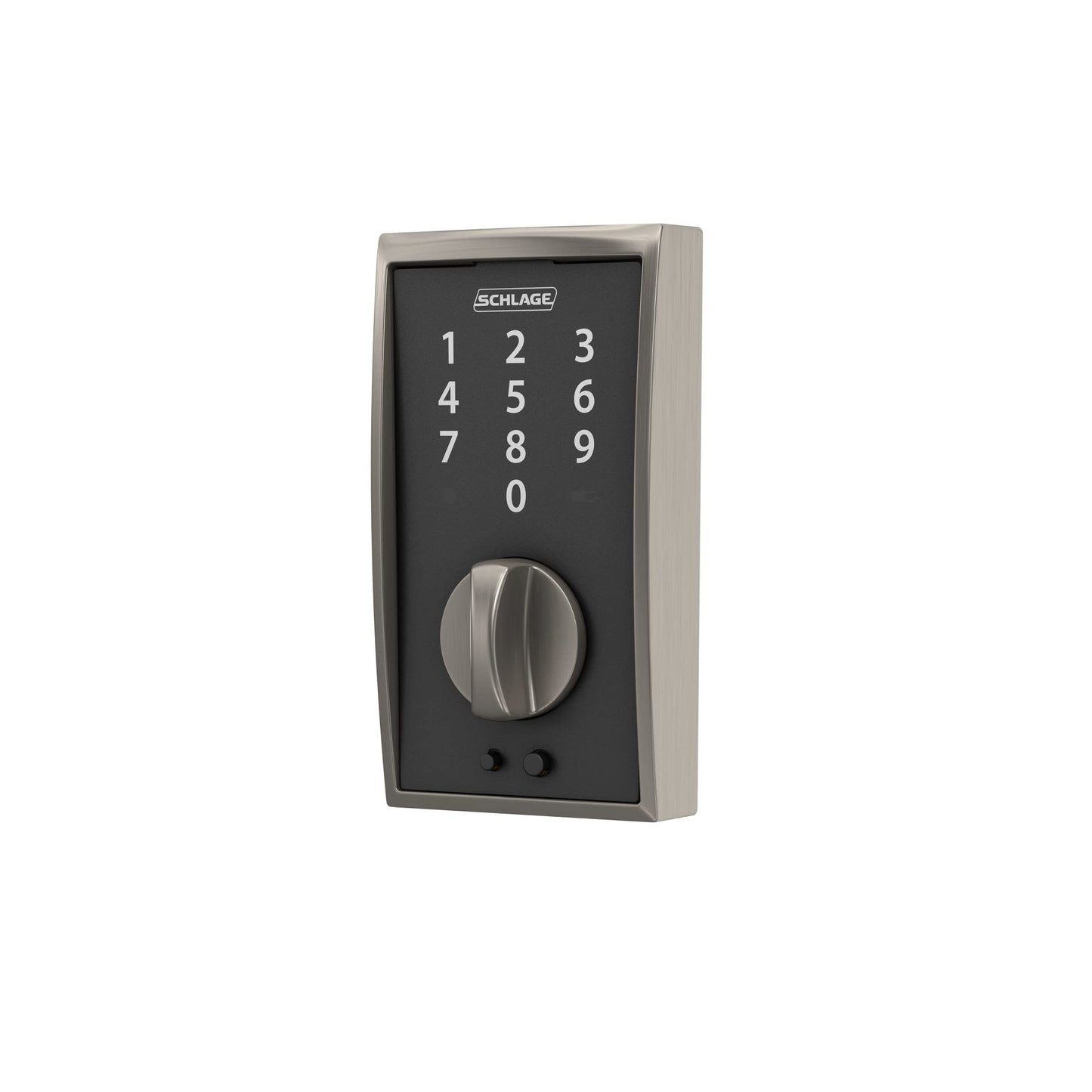 SCHLAGE BE375 CEN 622 Touch Keyless Touchscreen Electronic Deadbolt Lock, Matte Black