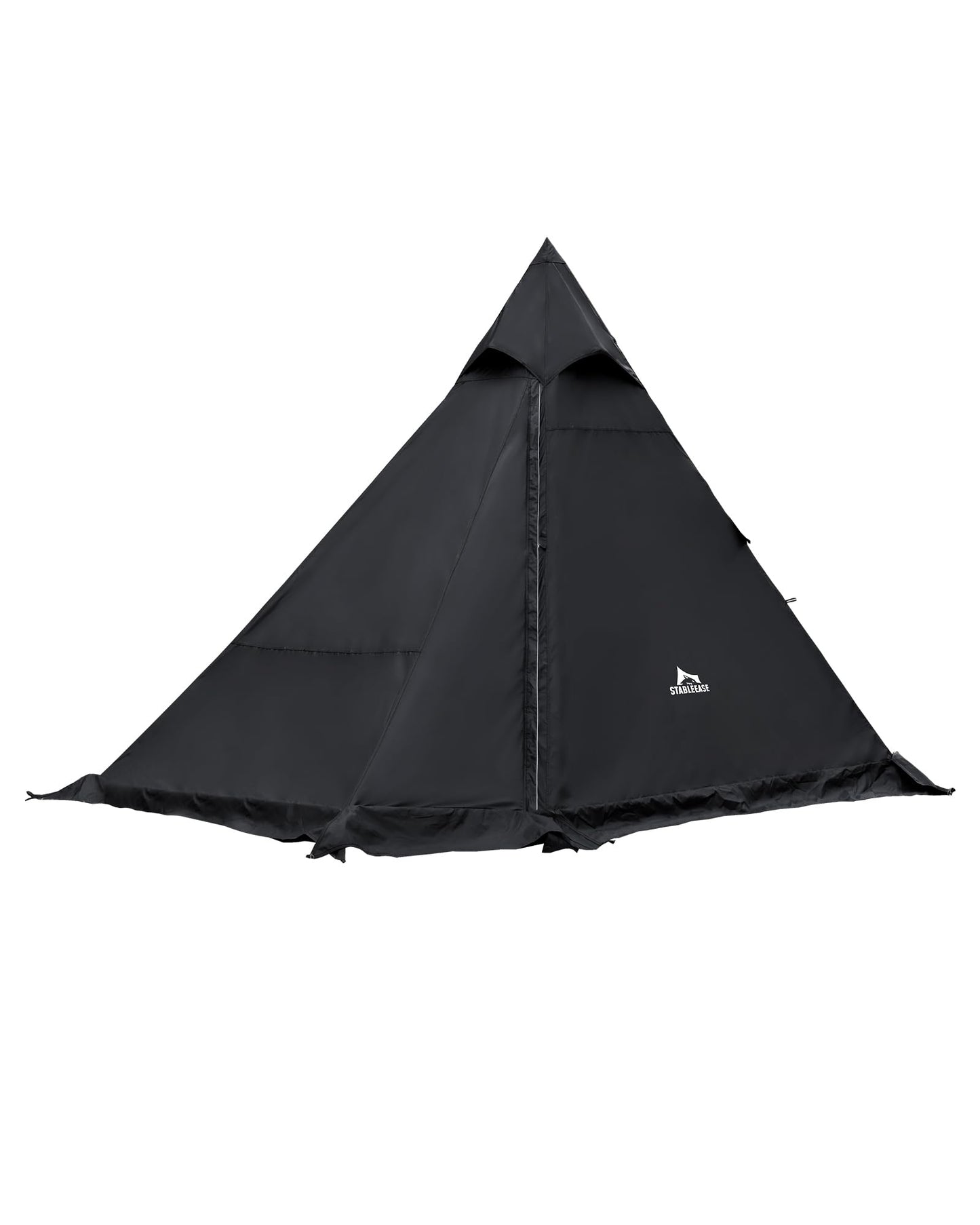 Teepee Camping Tent, 4-6 Person with Snow Skirt, Quick Setup 4 Season Double Layer Waterproof Anti-UV Windproof, for Family Outdoor, Hunting, Backpacking & Hiking, Heavy Duty All-Weather Shelter