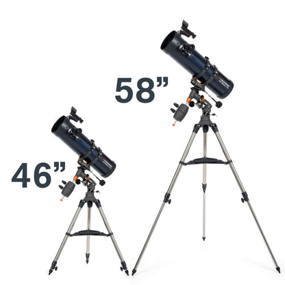 Celestron – AstroMaster 130EQ–MD Newtonian Reflector Telescope for Beginners – Aluminized Mirror – Motor Drive to Track Stars – Adjustable Tripod – Includes Eyepieces Plus Astronomy Software Package