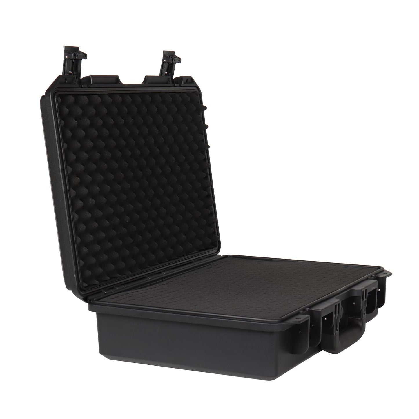 EPDEDICATED IP67 Waterproof Shockproof Hard Case, Orange Rugged Hard Shell with Custom Foam Insert, Lockable Heavy-Duty Equipment Case for Camera Drone Tools Camping Gear, 18.0×13.39×5.12 In (Black)