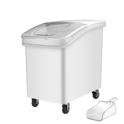 WELKOR Ingredient Storage Bin,31 Gallon Dispenser Bin with Scoop for Dry Food, Sugar, Baking Supplies,Kitchen Rice Cereal Flour Bin,BPA Free,Pet Food Storage Container,Dog Cat Birds Food (31 Gallon)
