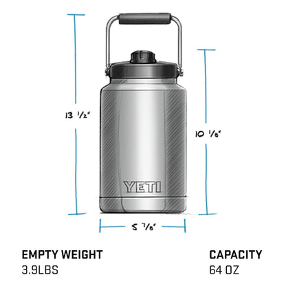 YETI Rambler Half Gallon Jug, Vacuum Insulated, Stainless Steel with MagCap, Tropical Pink