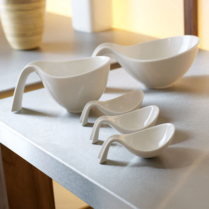 Villeroy & Boch Flow Bowl With Handle, Premium Porcelain, Made in Germany, 15 oz, White
