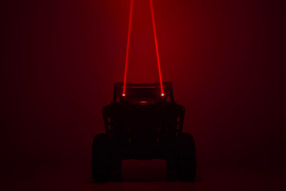 Rough Country Laser Whip Light Kit w/Remote - Multi-Function, Aluminum, 10W, Black, Model 78870