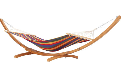 GarveeLife Wood Hammock Stand Only, Max 475 LBS, Heavy Duty Weatherproof Wood Hammock Stand for Outdoor, Indoor, Garden, Patio, Backyard, Curved