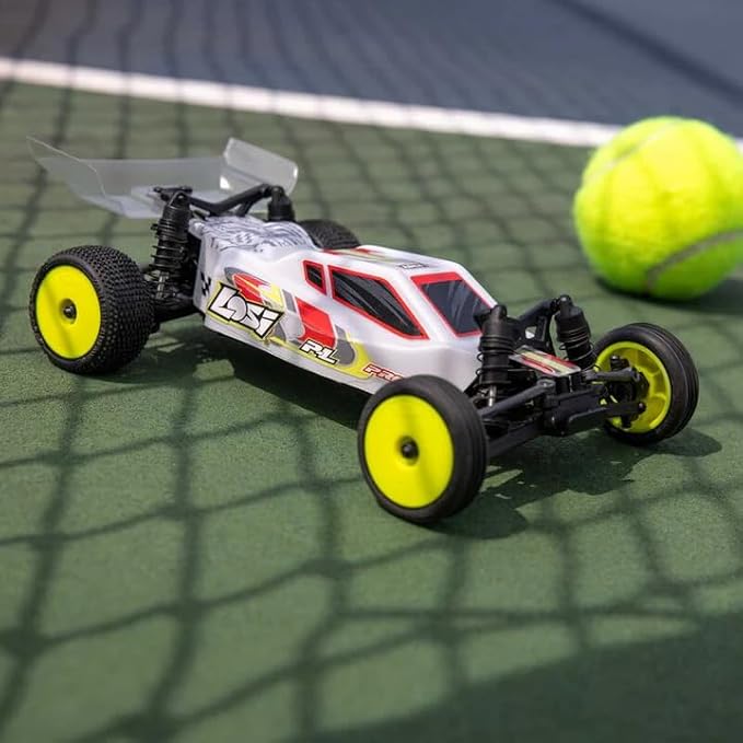 Helidirect Losi RC Car Micro-B 2WD Brushed Mini RC Buggy 1/24 Scale RTR Assemble Kit - Remote Control Car RC Cars Micro Racing RC Buggy 1/24 Scale (White - LOS00007T1)