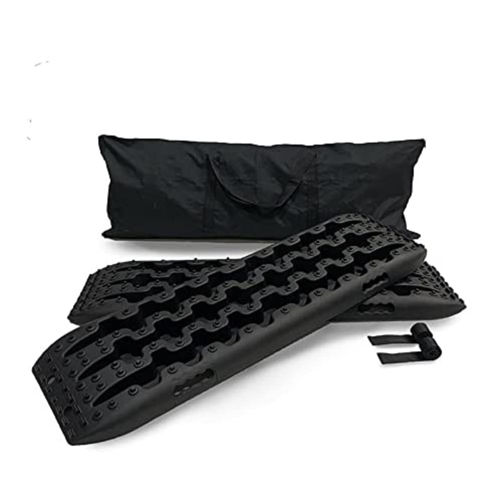 Overland Vehicle Systems 19169911: Recovery Ramp Small with Pull Strap and Storage Bag - Black/Black