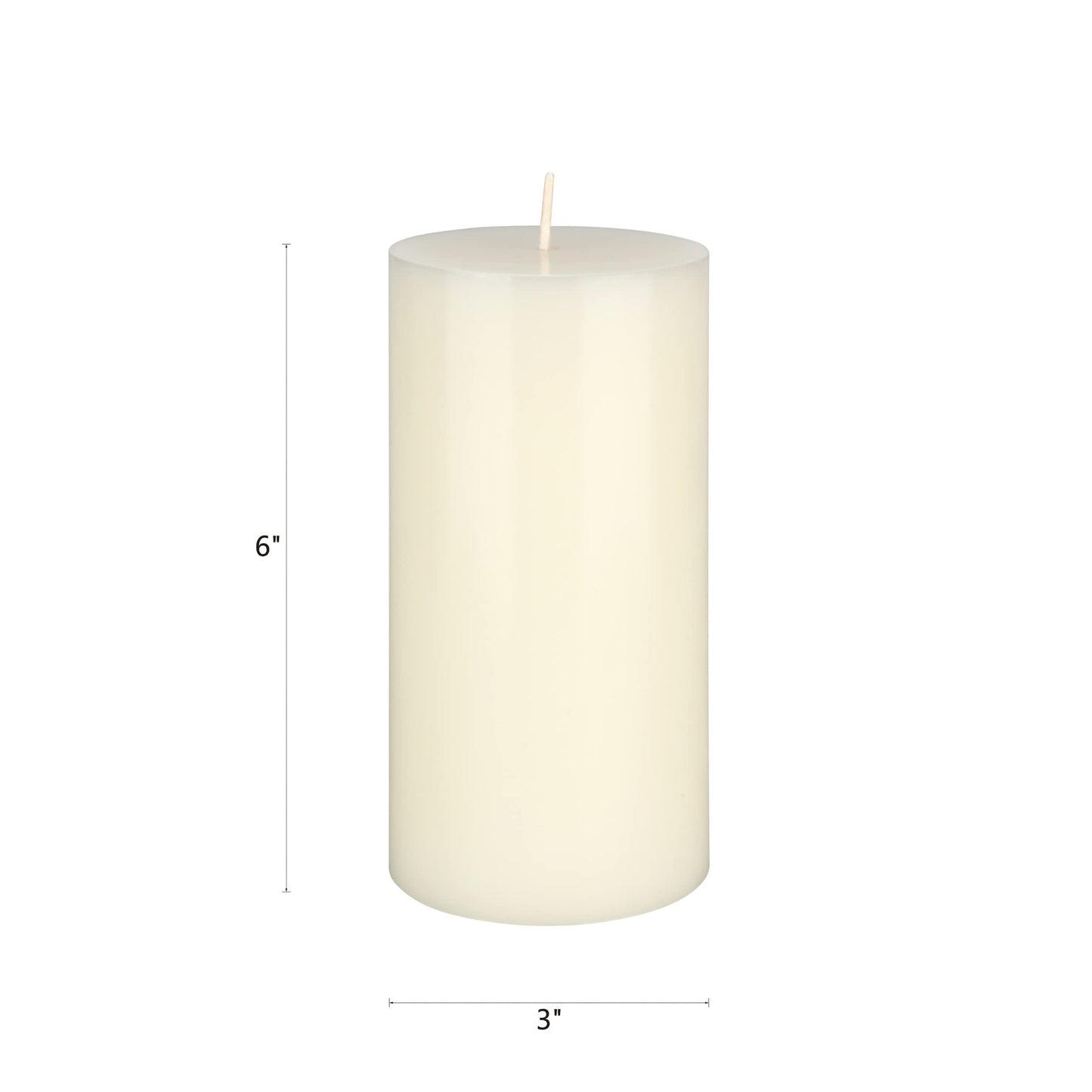 Mega Candles 1 pc Unscented Solid Ivory Pillar Candles, Hand Poured Premium Wax Candle 3 Inch x 6 Inch, Home Décor, Spas, Weddings, Occasions, Party, Centerpieces, Holidays, Vigils, Prayers