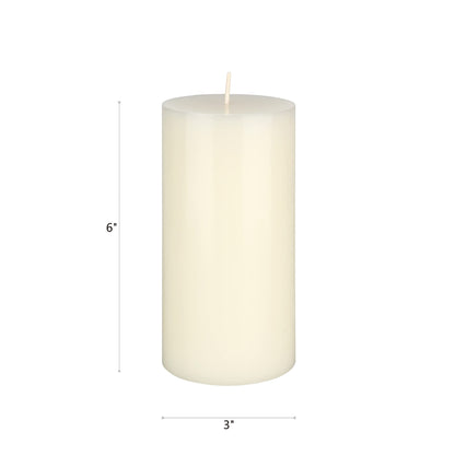 Mega Candles 1 pc Unscented Solid Ivory Pillar Candles, Hand Poured Premium Wax Candle 3 Inch x 6 Inch, Home Décor, Spas, Weddings, Occasions, Party, Centerpieces, Holidays, Vigils, Prayers