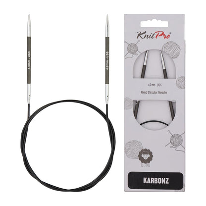 KnitPro Karbonz Fixed Circular Needle 24"(60cm) | US Size 6 (4mm)