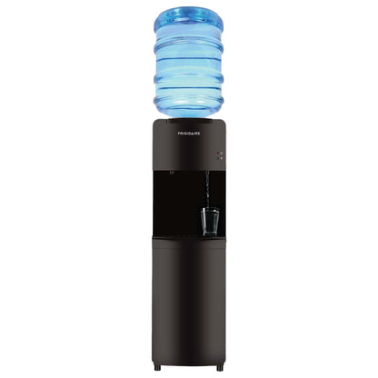 Frigidaire EFWC498 - Top Loading Cooler Dispenser -Hot & Cold Water - Child Safety Lock - Innovative Slim & Sleek Design, Holds 3 or 5 Gallon Bottles - Black