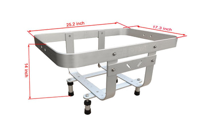 Brocraft Aluminum PWC Cargo Rack/Cooler Holder for Jet Ski /Cooler Holder Combo with Gas Plates / Jet Ski Rod Holder