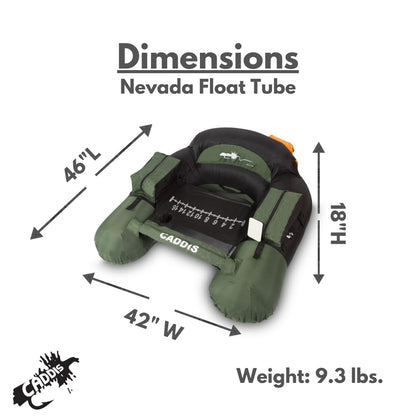 Nevada Float Tube + Fins + Rod Holder