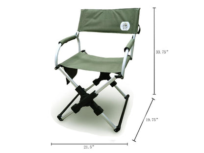 Portable Camping Chair with Carry Bag, Compact, Lightweight Collapsible Arm Chair for Outdoor Camping, Sports, Tailgates, Beach, and Fishing; Supports up to 250lbs [2024 (Green)
