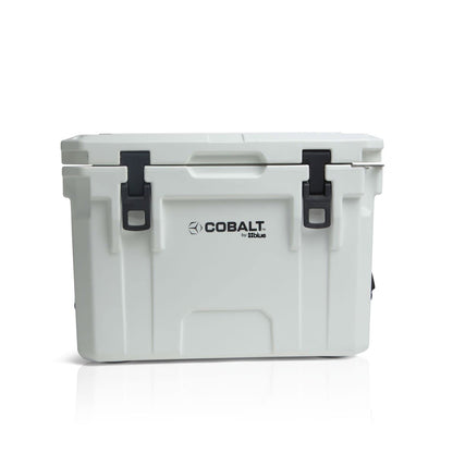 Cobalt 25 Quart Roto-Molded Super Ice Cooler | Large Ice Chest Holds Ice Up to 3 Days | (White)