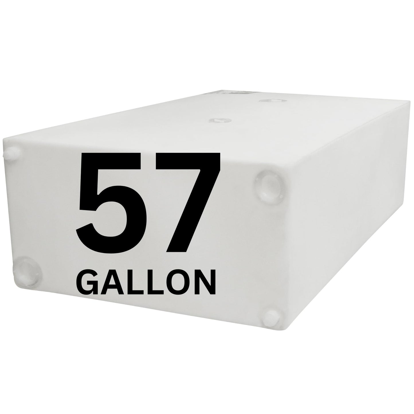 Ameri-Kart 57 Gallon RV Fresh Water Tank, Potable Water Storage Tank for Drinking, Cooking, Cleaning, Showering, for Campers, Trailers, Motorhomes, RVs, Cube Shape, 43" x 25" x 13" (WT-5553)