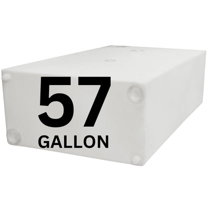Ameri-Kart 57 Gallon RV Fresh Water Tank, Potable Water Storage Tank for Drinking, Cooking, Cleaning, Showering, for Campers, Trailers, Motorhomes, RVs, Cube Shape, 43" x 25" x 13" (WT-5553)