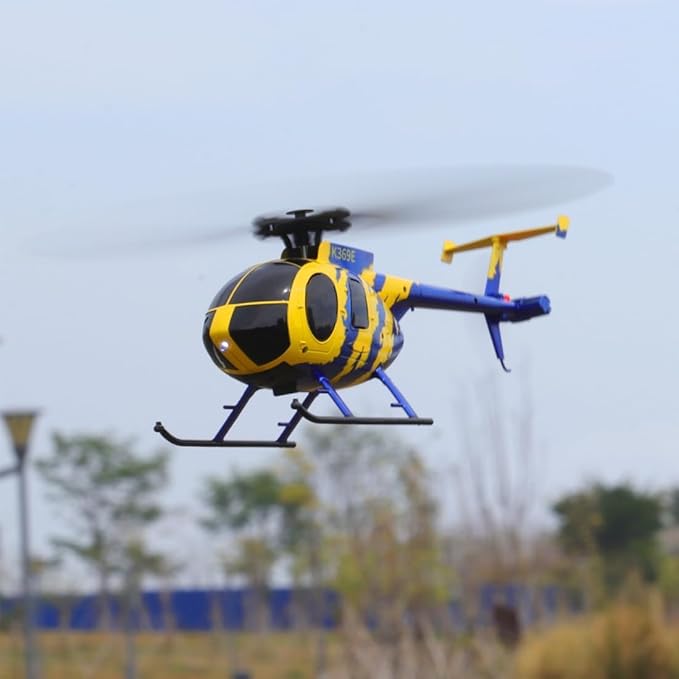 C184 MD500 RC Helicopter 2.4G 6-Gyro 4CH Stabilized Helicopter Remote Control Aircraft with Optical Flow Sensor for Adults Beginners Enthusiasts