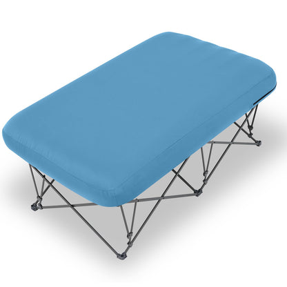 KAMPKEEPER Camping Cot,Camping Cots for Adults,Folding Camping Cot with Inflatable Air Mattress and Carry Bag,for Outdoor Travel Camp Beach Vacation (not Included The Airpump)