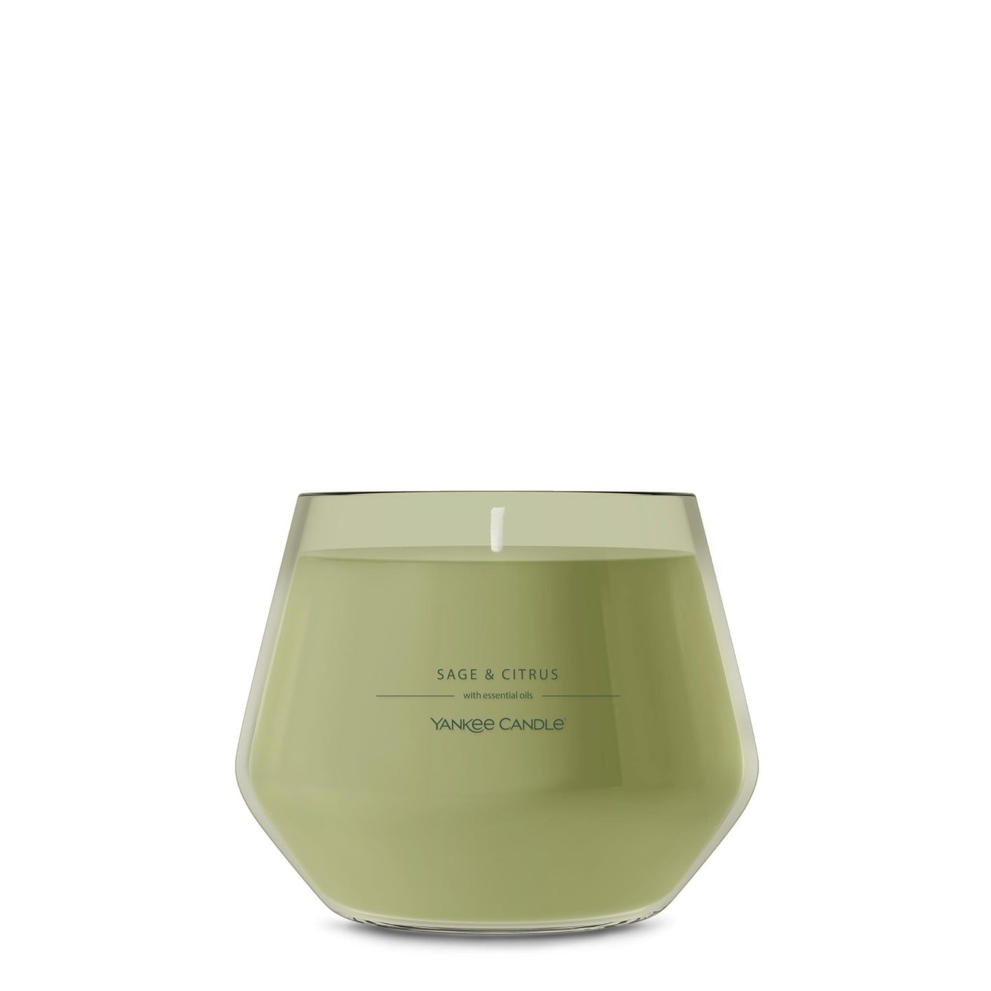 Yankee Candle Studio Scented Candle, Single Wick Jar Candle for Home Fragrance, Premium Plant Wax Blend, Long Lasting Burn, Sage & Citrus (Pack of 1)