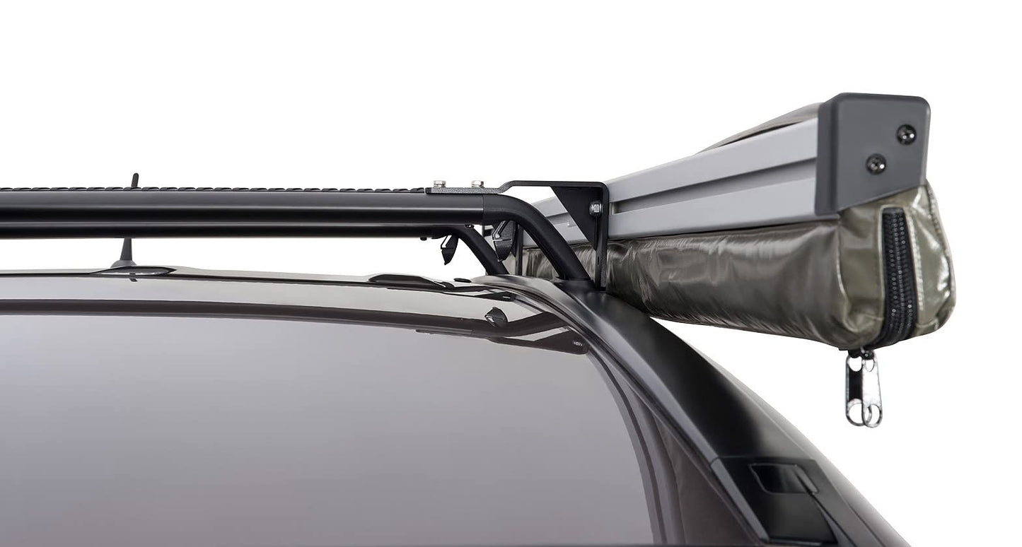 Rhino-Rack Sunseeker Angled Down Awning Brackets for Flush Vortex Bars, Powder Coated Stainless Steel, Black (32127)